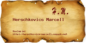 Herschkovics Marcell névjegykártya