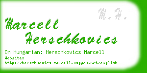 marcell herschkovics business card